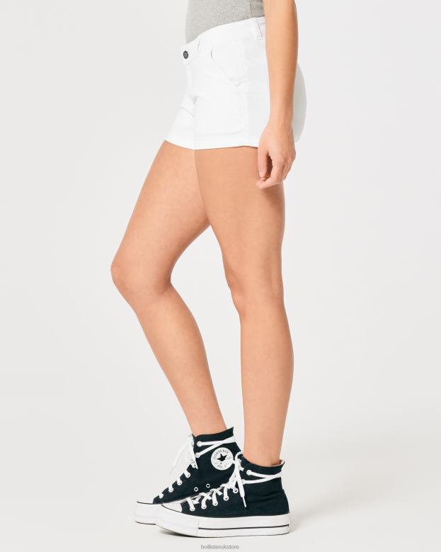 Bottoms Hollister Women Low-Rise Twill Chino Shorts 3\\ 48820481 White
